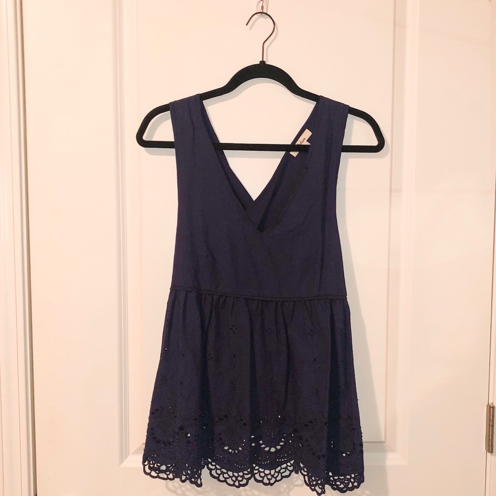 Anthropologie Meleri eyelet tank